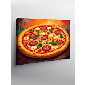 Kanvas Tablo Büyük Boy Pizza Görseli 100x140 cm