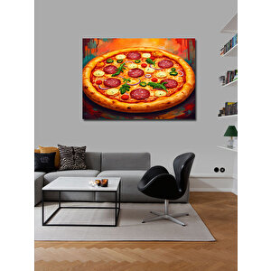 Kanvas Tablo Büyük Boy Pizza Görseli 100x140 cm