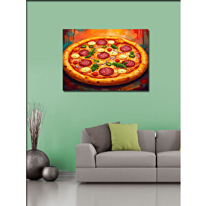 Kanvas Tablo Büyük Boy Pizza Görseli 100x140 cm
