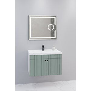 Avien 80 Cm Banyo Dolabı Kiev Aynalı - Boy Dolap Hariç Yeşil