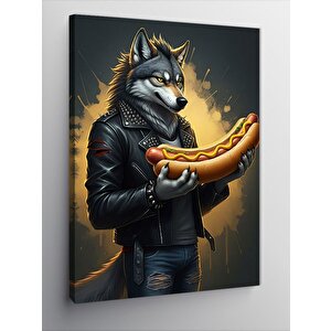 Kanvas Tablo Hotdog Ve Kurt 50x70 cm