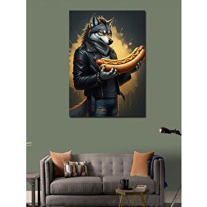 Kanvas Tablo Hotdog Ve Kurt 100x140 cm
