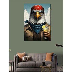 Kanvas Tablo Gözlüklü Kartal 70x100 cm