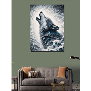 Kanvas Tablo Uluyan Kurt 100x140 cm