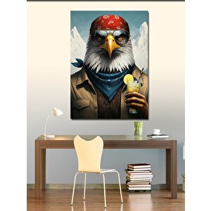 Kanvas Tablo Gözlüklü Kartal 100x140 cm