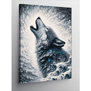 Kanvas Tablo Uluyan Kurt 50x70 cm