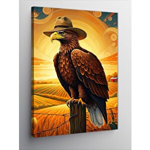 Kanvas Tablo Tarladaki Kartal 70x100 cm