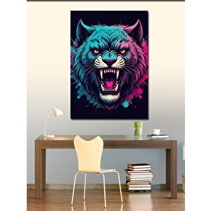 Kanvas Tablo Neon Kurt 70x100 cm