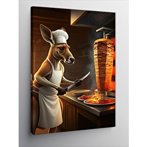 Kanvas Tablo Dönerci Kanguru 100x140 cm