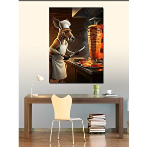 Kanvas Tablo Dönerci Kanguru 100x140 cm