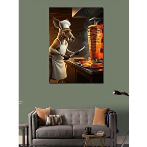 Kanvas Tablo Dönerci Kanguru 100x140 cm