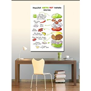 Kanvas Tablo Hamburger Tarifi 50x70 cm