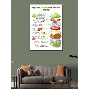 Kanvas Tablo Hamburger Tarifi 50x70 cm