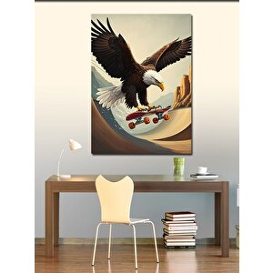 Kanvas Tablo Kaykaylı Kartal 100x140 cm