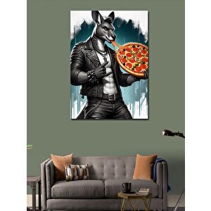 Kanvas Tablo Pizza Tutan Kanguru 50x70 cm