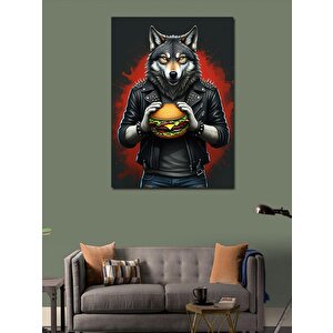 Kanvas Tablo Burger Tutan Kurt 70x100 cm
