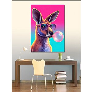 Kanvas Tablo Sakız Çiğneyen Kanguru 70x100 cm