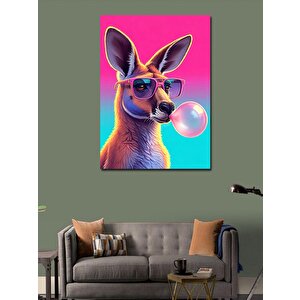 Kanvas Tablo Sakız Çiğneyen Kanguru 70x100 cm