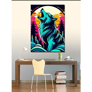 Kanvas Tablo Ulu Kurt Uluması 50x70 cm