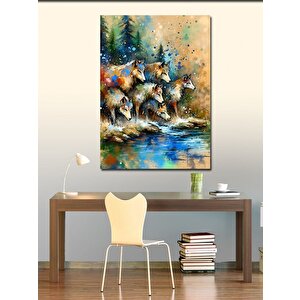 Kanvas Tablo Suda Kurtlar 70x100 cm