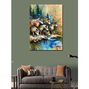 Kanvas Tablo Suda Kurtlar 70x100 cm