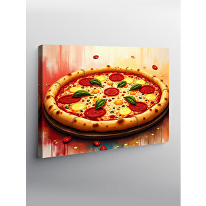 Kanvas Tablo Büyük Boy Pizza Görseli 100x140 cm
