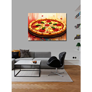 Kanvas Tablo Büyük Boy Pizza Görseli 100x140 cm