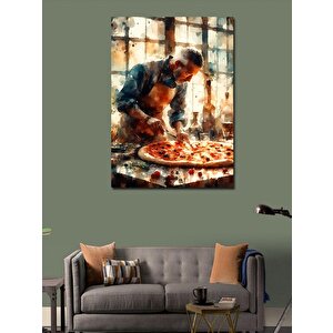 Kanvas Tablo Pizza Ustası 100x140 cm