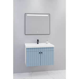 Avien 80 Cm Banyo Dolabı Lvn Aynalı - Boy Dolap Hariç Mavi
