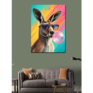 Kanvas Tablo Sakız Çiğneyen Kanguru 70x100 cm