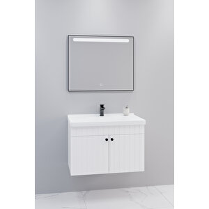 Avien 80 Cm Banyo Dolabı Lvn Aynalı - Boy Dolap Hariç Beyaz