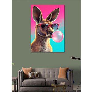 Kanvas Tablo Sakız Çiğneyen Kanguru 70x100 cm