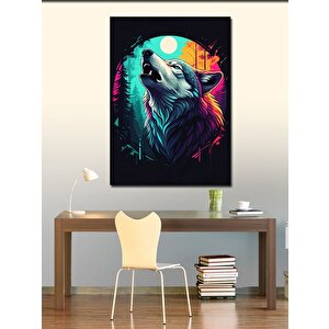 Kanvas Tablo Uluyan Kurt 100x140 cm