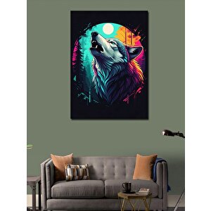 Kanvas Tablo Uluyan Kurt 100x140 cm