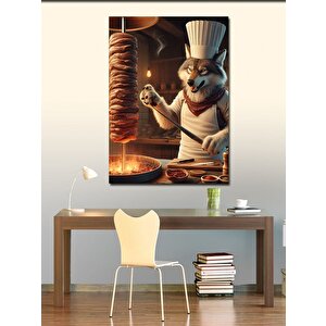 Kanvas Tablo Döner Şefi Kurt 100x140 cm