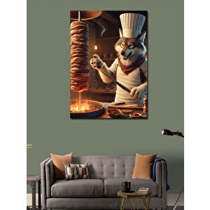Kanvas Tablo Döner Şefi Kurt 100x140 cm