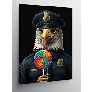 Kanvas Tablo Lolipoplu Polis Kartal 70x100 cm