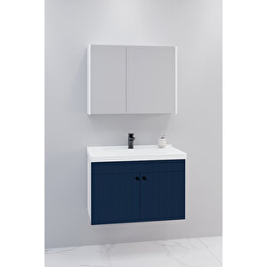 Avien 80 Cm Banyo Dolabı Bgn Aynalı - Boy Dolap Hariç Lacivert