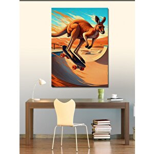 Kanvas Tablo Kaykaycı Kanguru 100x140 cm