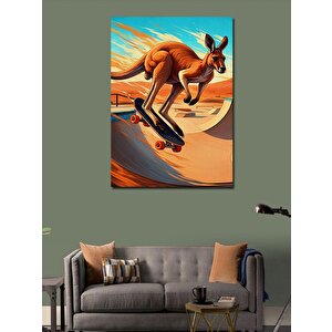 Kanvas Tablo Kaykaycı Kanguru 100x140 cm