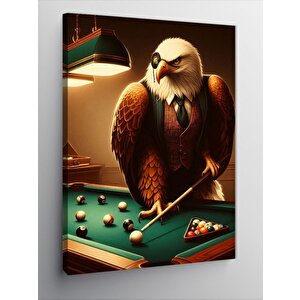 Kanvas Tablo Bilardo Oynayan Kartal 50x70 cm