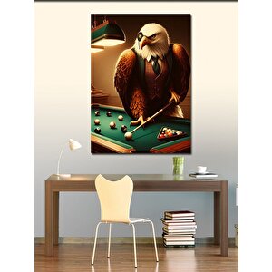 Kanvas Tablo Bilardo Oynayan Kartal 50x70 cm