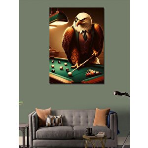 Kanvas Tablo Bilardo Oynayan Kartal 50x70 cm