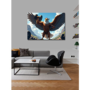 Kanvas Tablo Kanatlı Kartal Figürü 50x70 cm