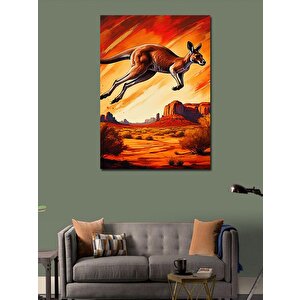 Kanvas Tablo Zıplayan Kanguru 50x70 cm