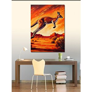 Kanvas Tablo Sıçrayan Kanguru 50x70 cm