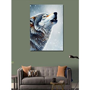 Kanvas Tablo Uluyan Kurt 70x100 cm