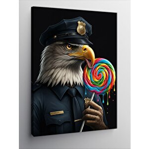 Kanvas Tablo Lolipoplu Polis Kartalı 50x70 cm