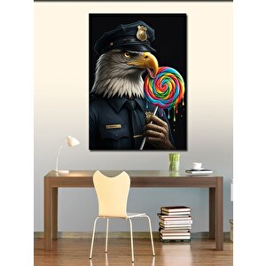 Kanvas Tablo Lolipoplu Polis Kartalı 50x70 cm