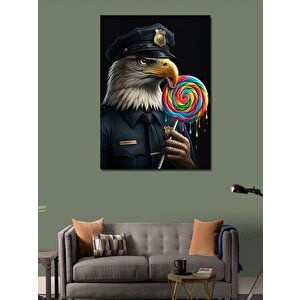 Kanvas Tablo Lolipoplu Polis Kartalı 70x100 cm
